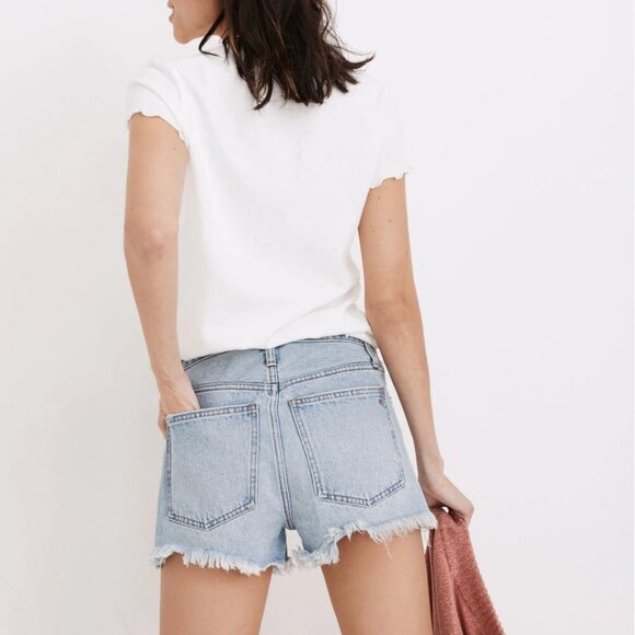Madewell Relaxed Denim Shorts Cedarcroft Wash Size 32" Size 14 - Picture 13 of 13